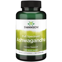 Swanson Ashwagandha 450mg 100 capsules Stress Support Winter Cherry