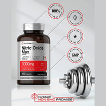 Nitric Oxide NO2 Booster 3000mg 120 Capsules by Horbaach