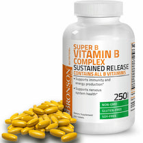 Vitamin B Complex Sustained Release B1 B2 B3 B6 B9 Folic Acid B12 250 Tablets